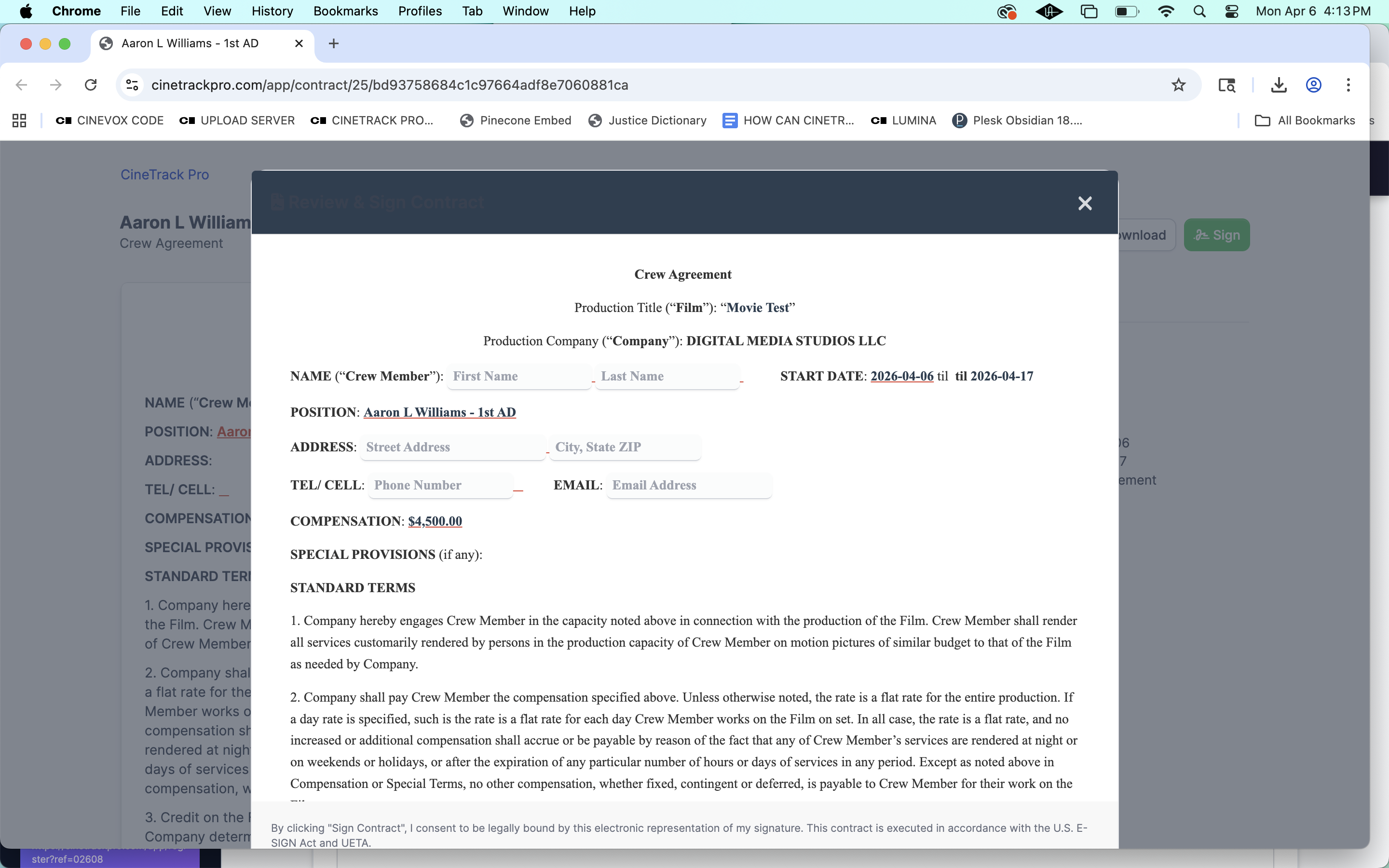 Contracts & Payments